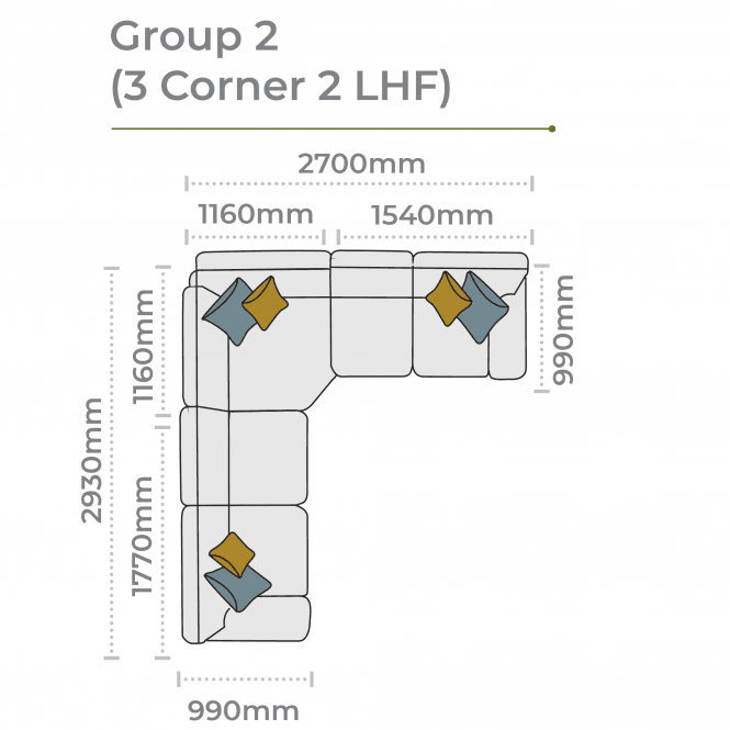 Alstons Memphis Corner Group 2 - Left Hand Facing