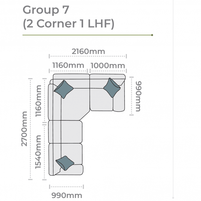Alstons Memphis Corner Group 7 - Left Hand Facing