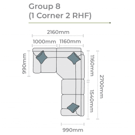 Memphis Corner Group 8 - Right Hand Facing