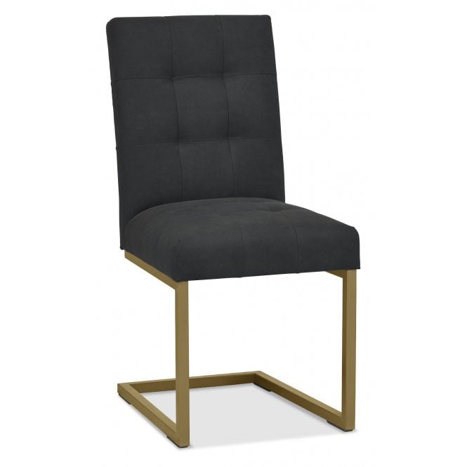 Bentley Designs Athena Cantilever Chairs in Black Fabric (Pair)
