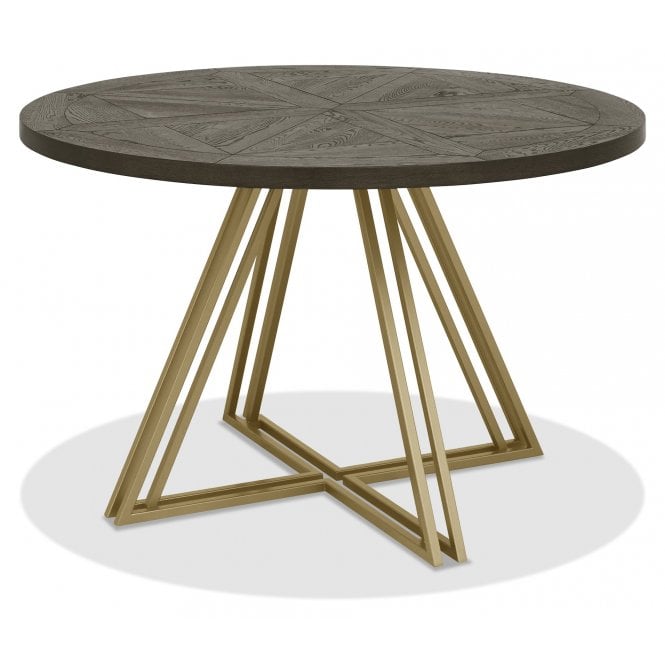 Bentley Designs Athena Fumed Oak Circular Dining Table - Seats 4