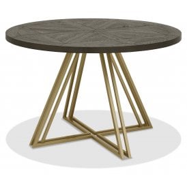 Bentley Designs Athena Fumed Oak Circular Dining Table - Seats 4