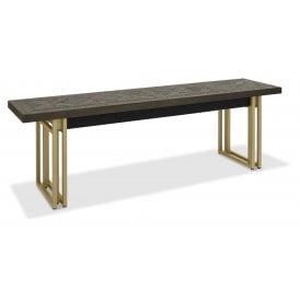 Athena Fumed Oak Wooden Bench