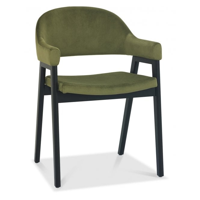 Bentley Designs Camden Peppercorn Dining Chair in Cedar Velvet (Pair)