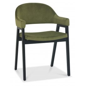 Camden Peppercorn Dining Chair in Cedar Velvet (Pair)
