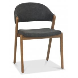 Camden Dark Grey Faux Leather Chair