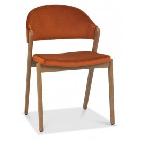 Rust Velvet Dining Chair