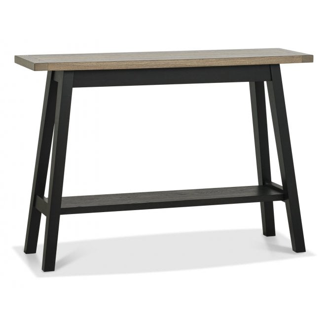 Bentley Designs Camden Weathered Oak & Peppercorn Console Table