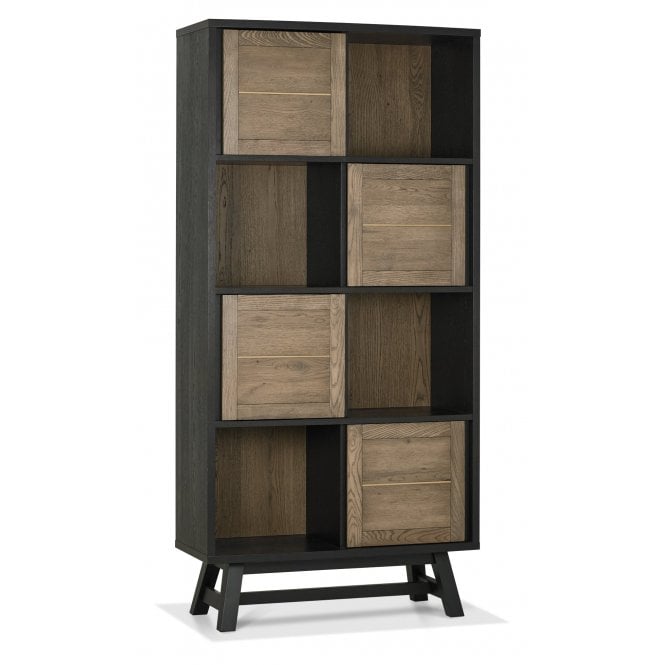 Bentley Designs Camden Weathered Oak & Peppercorn Display Cabinet
