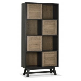 Rustic oak display cabinet