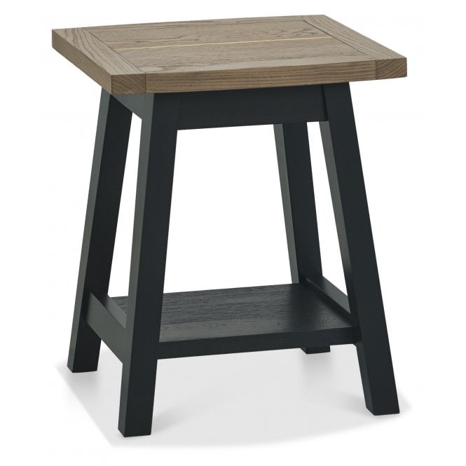Bentley Designs Camden Weathered Oak & Peppercorn Lamp Table
