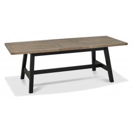 Camden Weathered Oak & Peppercorn Small Extending Table - 4-6 Seater