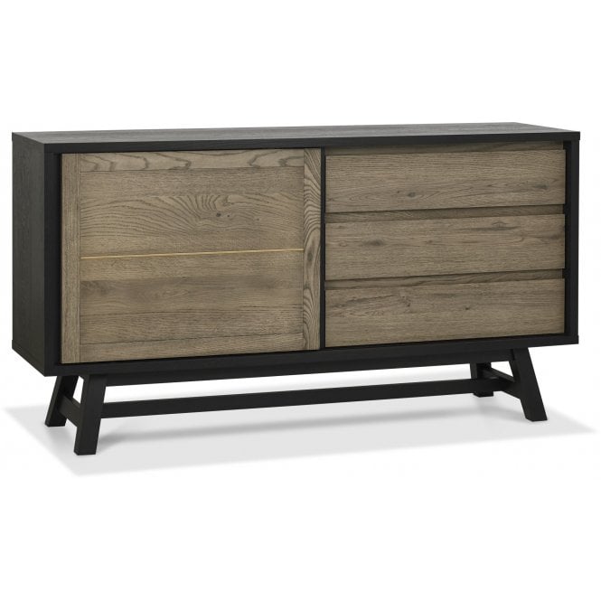 Bentley Designs Camden Weathered Oak & Peppercorn Wide Sideboard