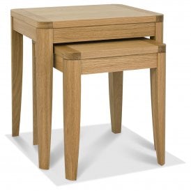 Oak nest of tables