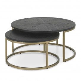 Bentley Designs Chevron Circular Nest Of Tables