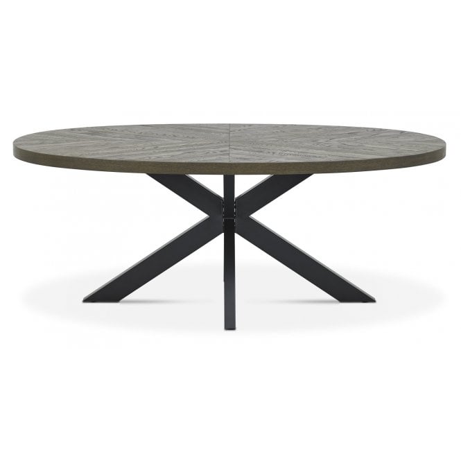 Bentley Designs Ellipse Fumed Oak 6 Seater Table