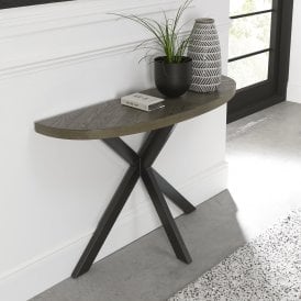 Fumed Oak Console Table