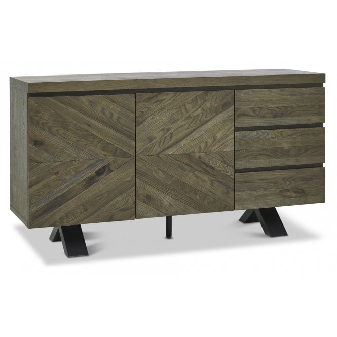 Bentley Designs Ellipse Fumed Oak Wide Sideboard