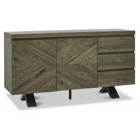 Ellipse Fumed Oak Wide Sideboard