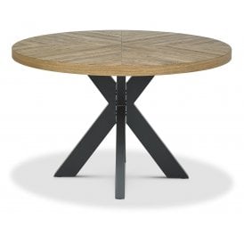 Rustic Oak Circular Table