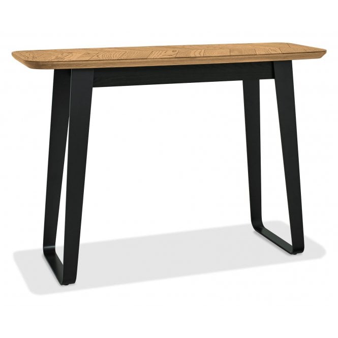 Bentley Designs Emerson Rustic Oak & Peppercorn Console Table