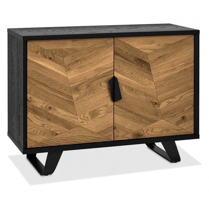 Bentley Designs Emerson Rustic Oak & Peppercorn Narrow Sideboard