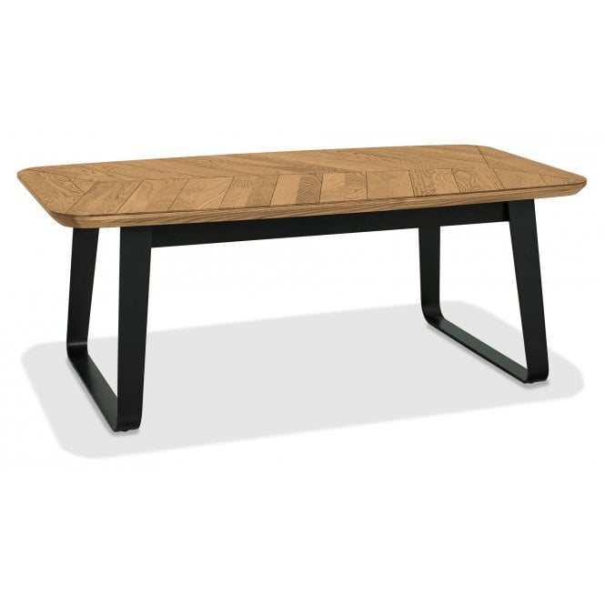 Bentley Designs Emerson Rustic Oak & Peppercorn Rectangular Coffee Table