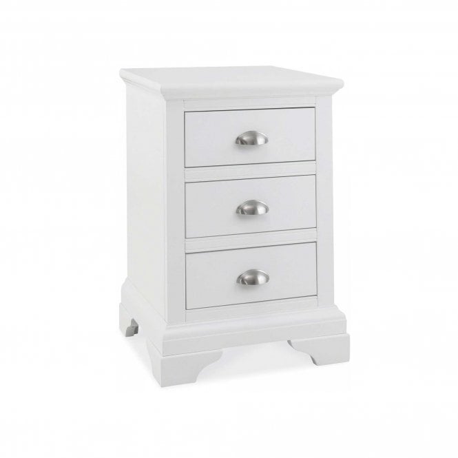 Bentley Designs Hampstead White 3 Drawer Bedside Chest - Nightstand