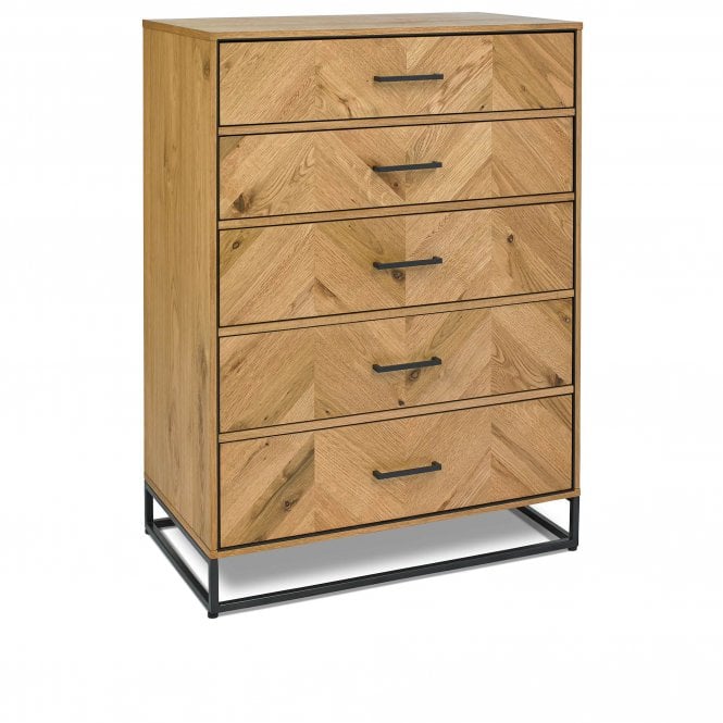 Bentley Designs Riva 5 Drawer Tall Chest
