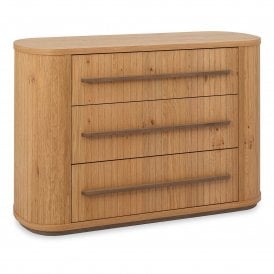 Vega Knotty Oak & Weathered Oak 3 Drawer Chest