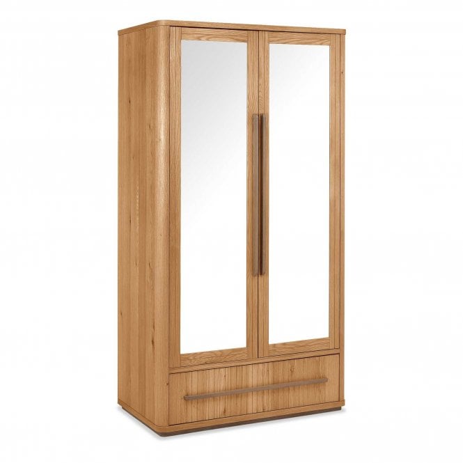 Bentley Designs Vega Knotty Oak & Weathered Oak Double Wardrobe