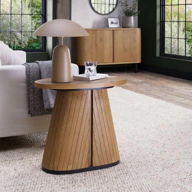 Bentley Designs Vega Oval Lamp Table - Choice of Finishes