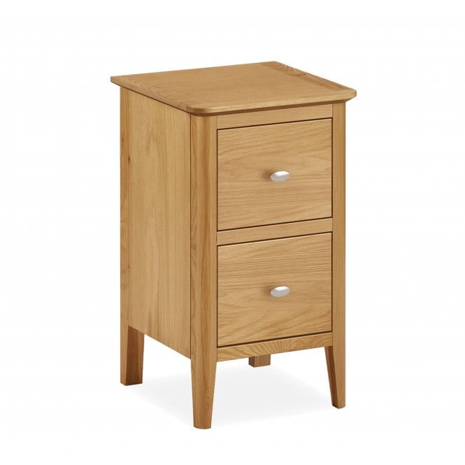 Beverley Oak Compact 2 Drawer Bedside