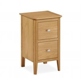 Oak 2 Drawer Compact Bedside