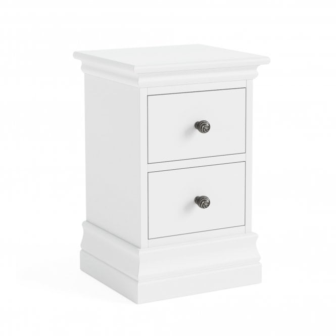 Brittany 2 Drawer Narrow Bedside Chest - Painted