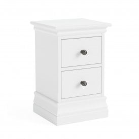 Brittany 2 Drawer Narrow Bedside Chest - Painted