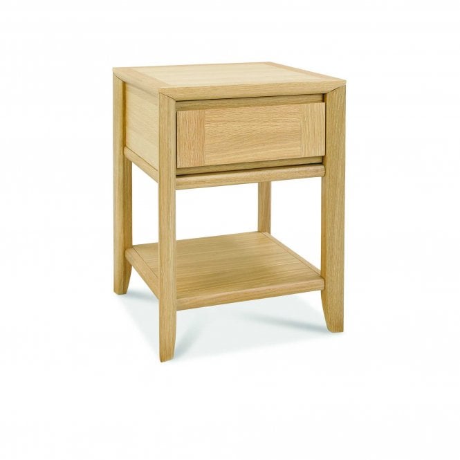 Brogan Oak Lamp Table With Drawer