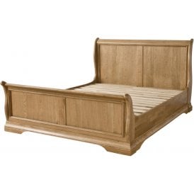 Brompton Oak Sleigh Bed