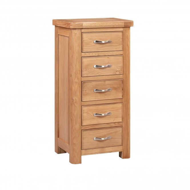 Charnwood Oak Tall 5 Drawer Chest