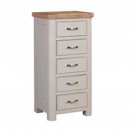 Painted Grey 5 Drawer Chest