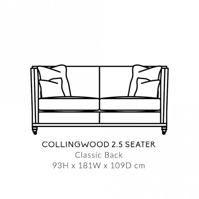 Duresta Collingwood 2.5 Seater Sofa - Cushion Back