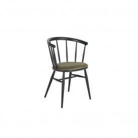 Ercol Heritage Armchair With Upholstered Seat