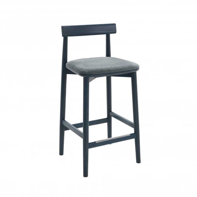 Ercol Lara Upholstered Stool - Counter Stool With Back 65cm