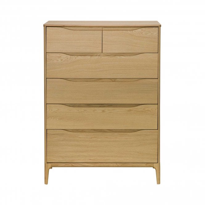 Ercol Rimini 6 Drawer Tall Wide Chest