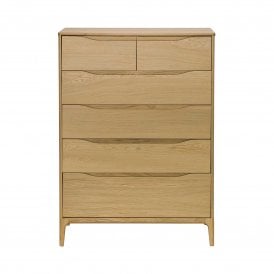 Ercol Rimini Tall Wide 6 Drawer Cabinet