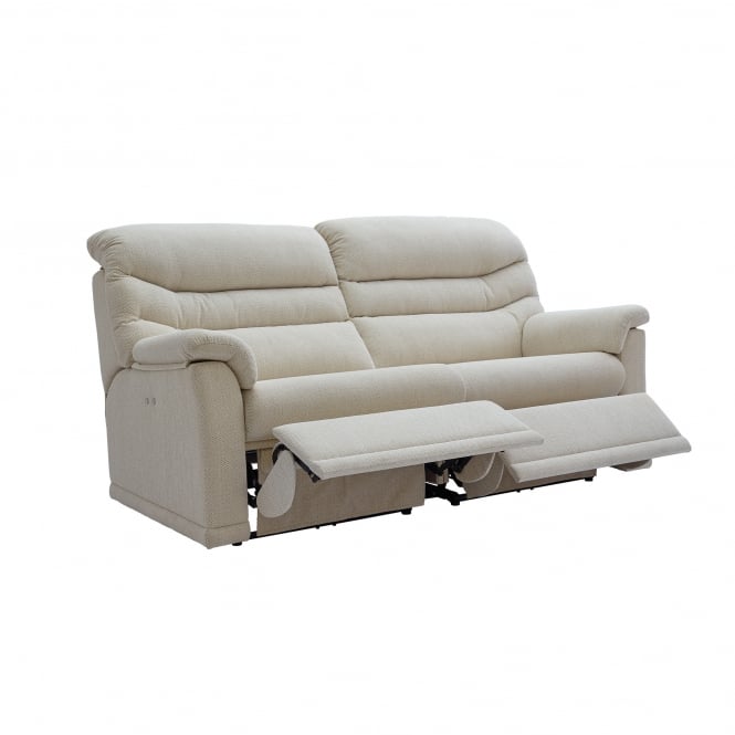 G Plan Malvern 3 Seater Electric Recliner - 2 Seat Cushions - Fabric