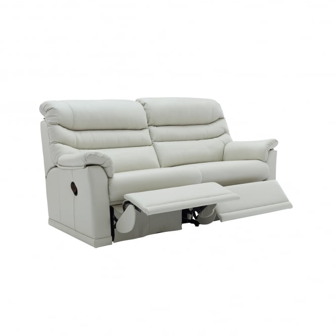 G Plan Malvern 3 Seater Electric Recliner Leather Sofa - 2 Seat Cushions