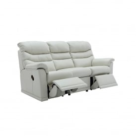 Malvern 3 Seater Electric Recliner Leather Sofa