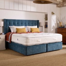 Emerald with a Lalique headboard and TE Deep base in Lovely Ocean