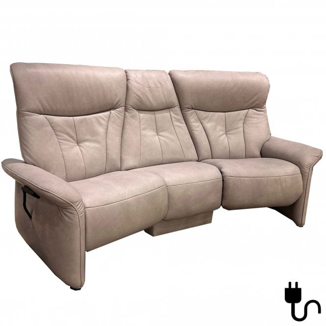 Himolla Lupo 3 Seater Curved Electric Recliner Sofa With Central Table